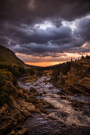 Swiftcurrent Falls Sunrise
